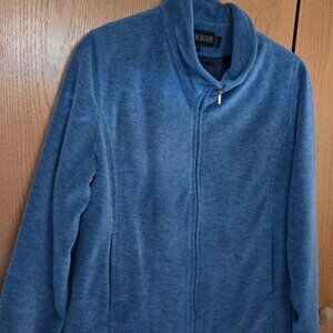 Women's Kristen Blake Turquoise Zip-up jacket/ Blazer Large